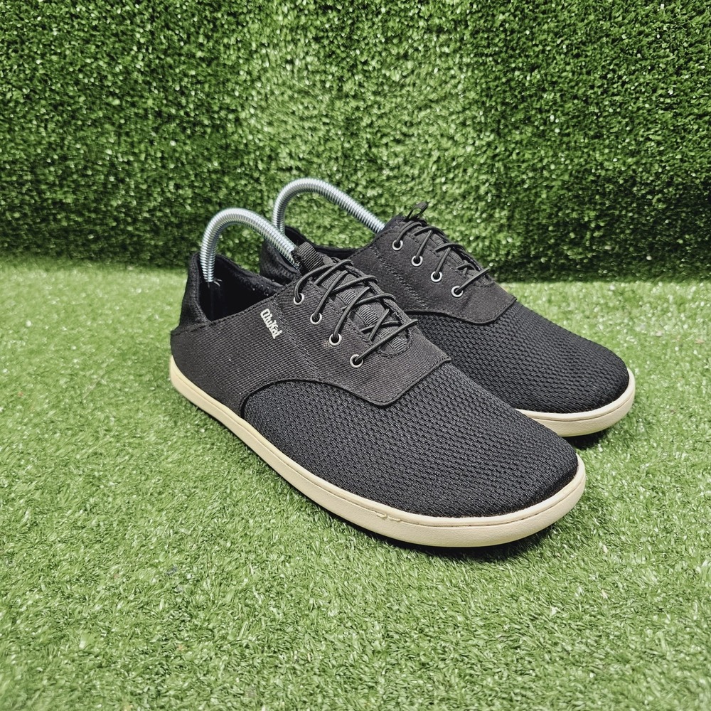 Olukai Nohea Moku Black Mesh Drop Heel Slip On Casual Sneakers Mens Size 8
